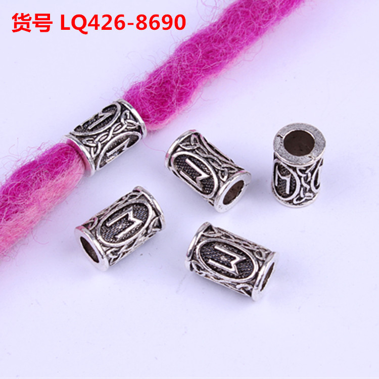Wig Reggae Ornament Beaded Dreadlocks Hairware Decorative Beaded Vintage Alloy Large Hole Beads