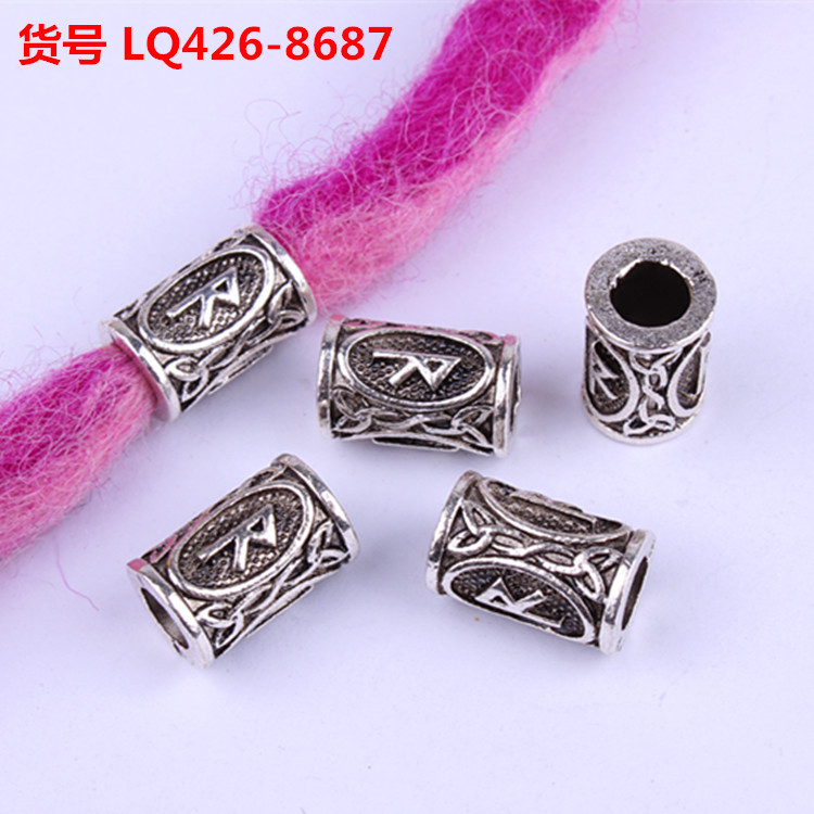 Wig Reggae Ornament Beaded Dreadlocks Hairware Decorative Beaded Vintage Alloy Large Hole Beads