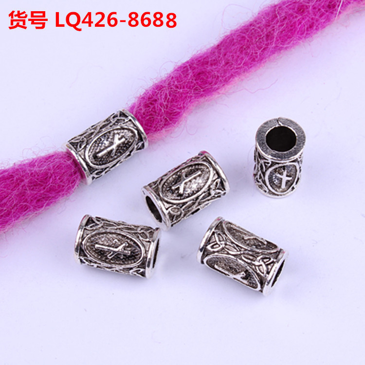 Wig Reggae Ornament Beaded Dreadlocks Hairware Decorative Beaded Vintage Alloy Large Hole Beads
