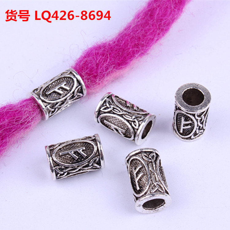 Wig Reggae Ornament Beaded Dreadlocks Hairware Decorative Beaded Vintage Alloy Large Hole Beads
