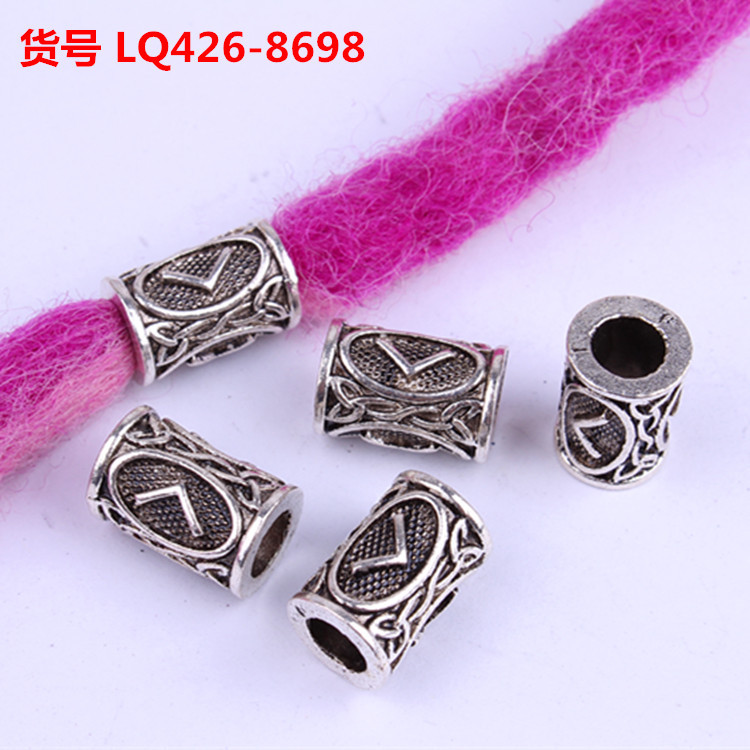 Wig Reggae Ornament Beaded Dreadlocks Hairware Decorative Beaded Vintage Alloy Large Hole Beads