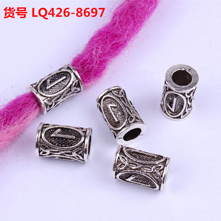 Wig Reggae Ornament Beaded Dreadlocks Hairware Decorative Beaded Vintage Alloy Large Hole Beads