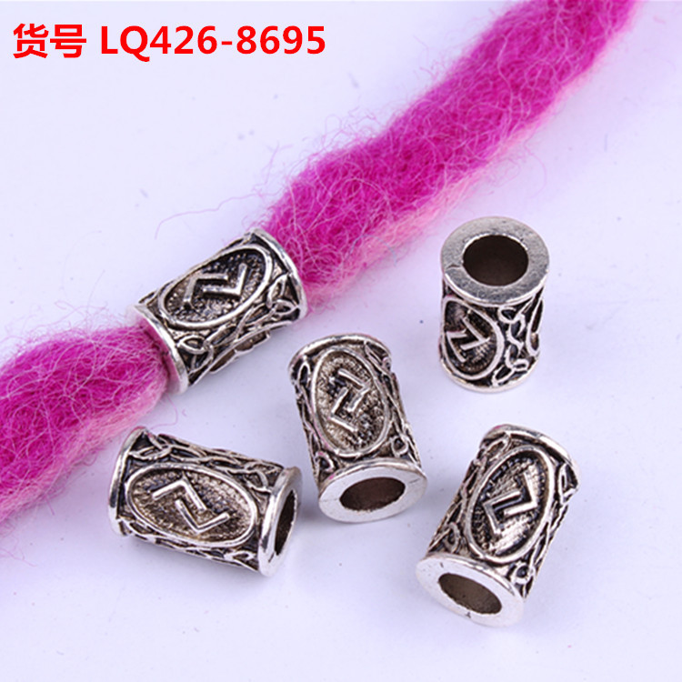 Wig Reggae Ornament Beaded Dreadlocks Hairware Decorative Beaded Vintage Alloy Large Hole Beads