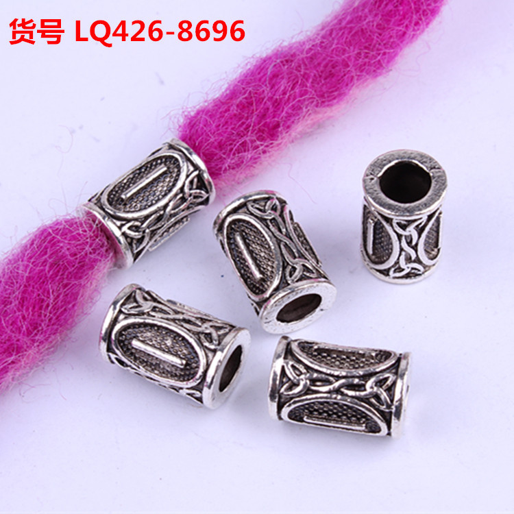 Wig Reggae Ornament Beaded Dreadlocks Hairware Decorative Beaded Vintage Alloy Large Hole Beads