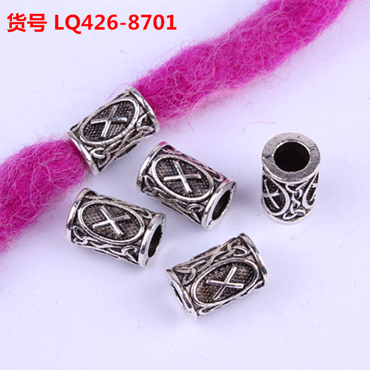 Wig Reggae Ornament Beaded Dreadlocks Hairware Decorative Beaded Vintage Alloy Large Hole Beads