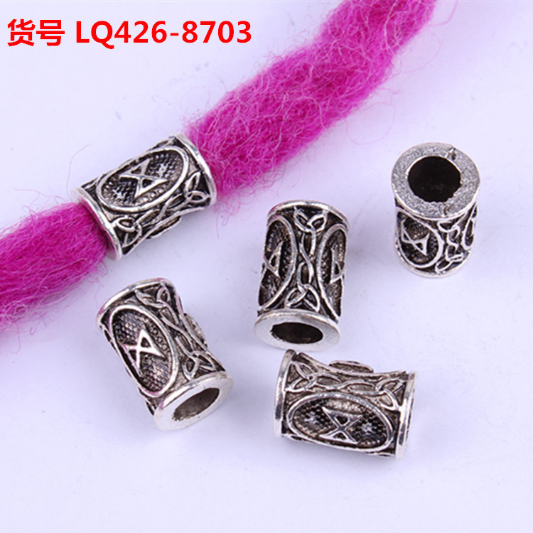 Wig Reggae Ornament Beaded Dreadlocks Hairware Decorative Beaded Vintage Alloy Large Hole Beads