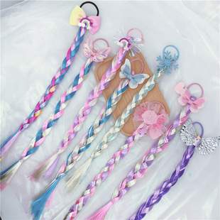 Ice and Snow Princess Elsa Wig Braid Headband Head Buckle Dream Mesh Snowflake Braid Festival Dressing Stage Hair Accessories