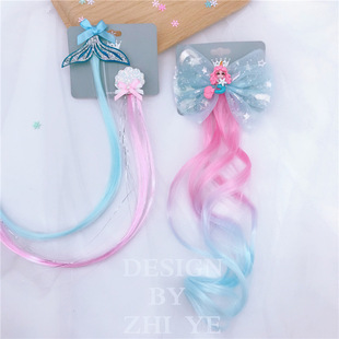 Ice and Snow Princess Elsa Wig Braid Headband Head Buckle Dream Mesh Snowflake Braid Festival Dressing Stage Hair Accessories