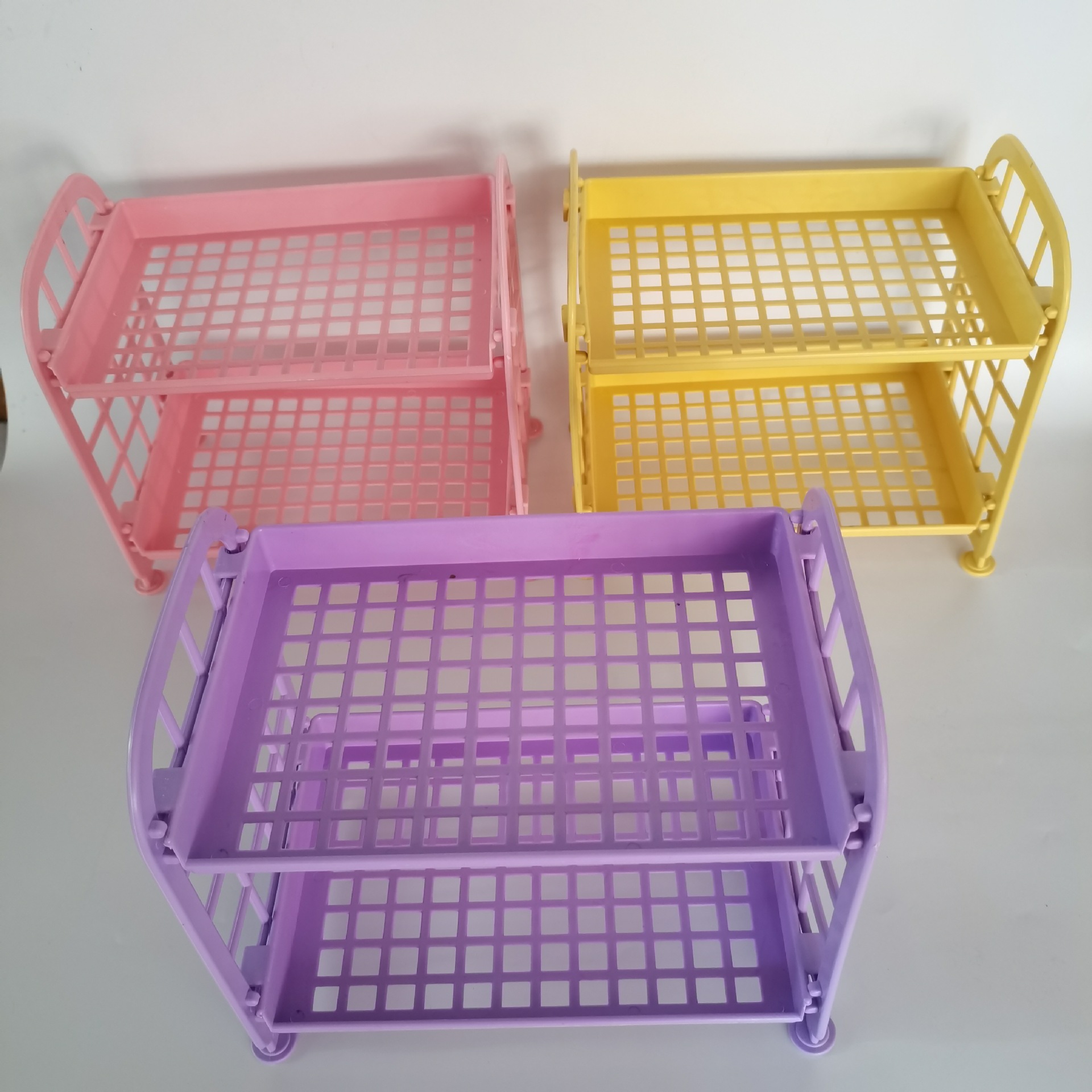 Cosmetics and Jewelry Double-Layer Folding Storage Shelf Desktop Bathroom Kitchen Shelf