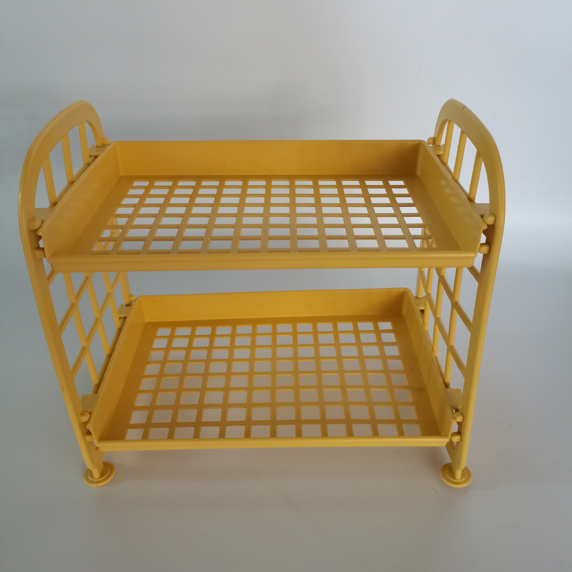 Cosmetics and Jewelry Double-Layer Folding Storage Shelf Desktop Bathroom Kitchen Shelf