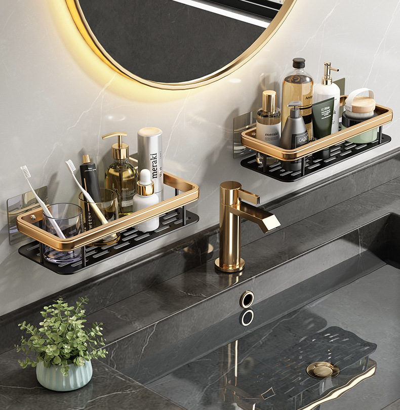 Punch-Free Bathroom Rack Bathroom Shelf Toilet Sink Bench Accessories Wall Hanging Wall Mounted Storage Rack Punch-Free Bathroom Rack Bathroom Shelf Toilet Sink Bench Accessories Wall Hanging Wall Mounted Storage Rack