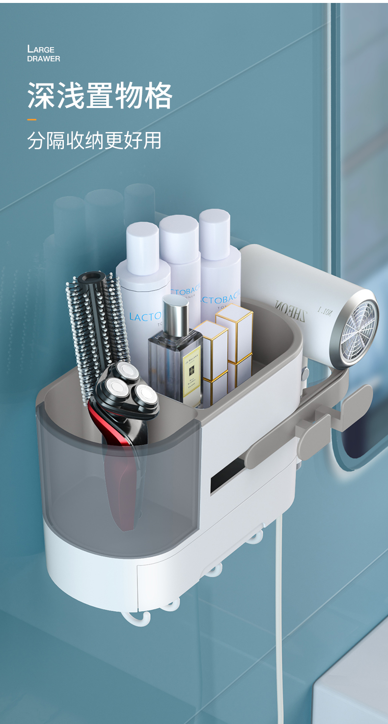 Hair Dryer Rack Punch-Free Bathroom Bathroom Hair Dryer Holder Wall Hanging Hair Dryer Storage Holder Hair Dryer Shelf Hair Dryer Rack Punch-Free Bathroom Bathroom Hair Dryer Holder Wall Hanging Hair Dryer Storage Holder Hair Dryer Shelf