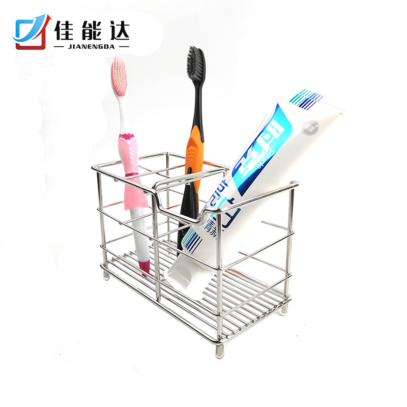 Manufacturers direct 304 stainless steel electric toothbrush holder, suction wall type multifunctional toothpaste seat bathroom shelf storage racks