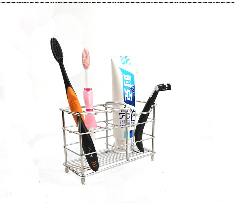 Manufacturers direct 304 stainless steel electric toothbrush holder, suction wall type multifunctional toothpaste seat bathroom shelf storage racks Manufacturers direct 304 stainless steel electric toothbrush holder, suction wall type multifunctional toothpaste seat bathroom shelf storage racks