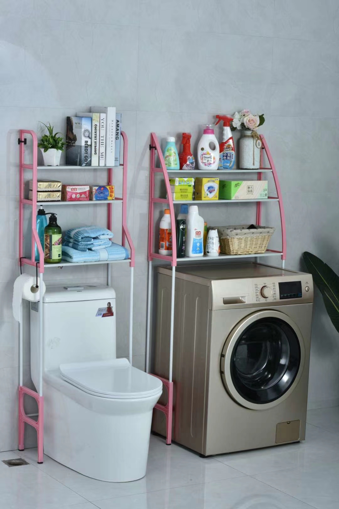 Punch-Free Toilet Rack Bathroom Toilet Toilet Storage Washing Machine Toilet Floor Toilet Shelf