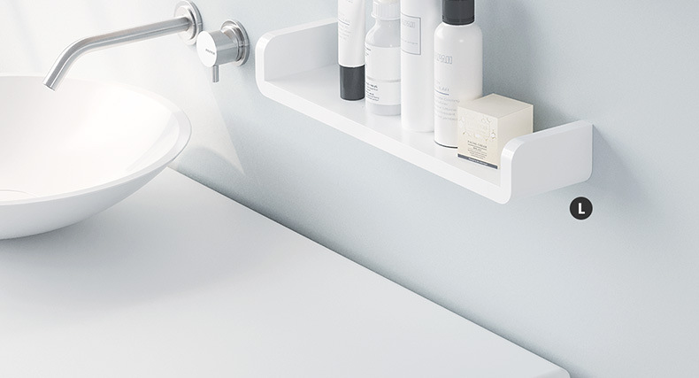 Perforation-free bathroom shelf wall rack or plastic storage shelf