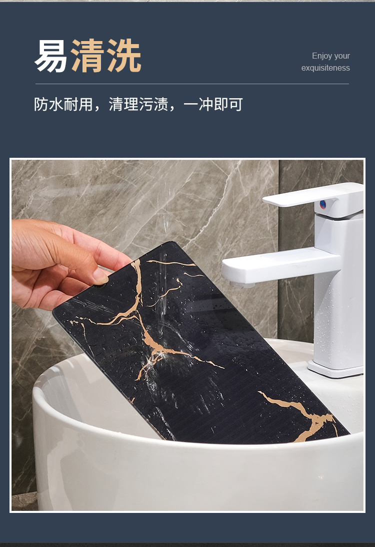Washstand Cosmetic Shelf Bathroom Toilet Surface of Washbasin Light Luxury Desktop Double Storage Wall Hanging