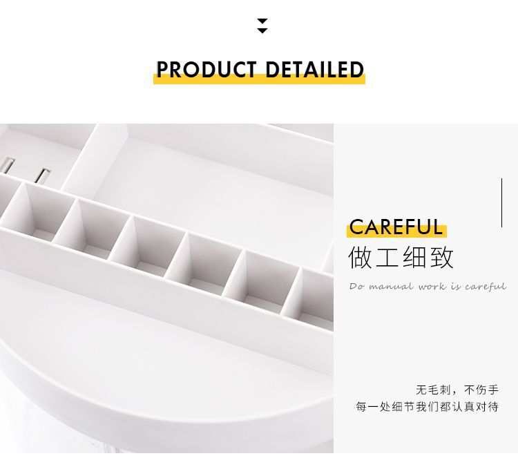 Sliding Door Cosmetic Storage Box Plastic Desktop Creativity Lipstick Shelf Bathroom Dustproof Jewelry Organizing Box
