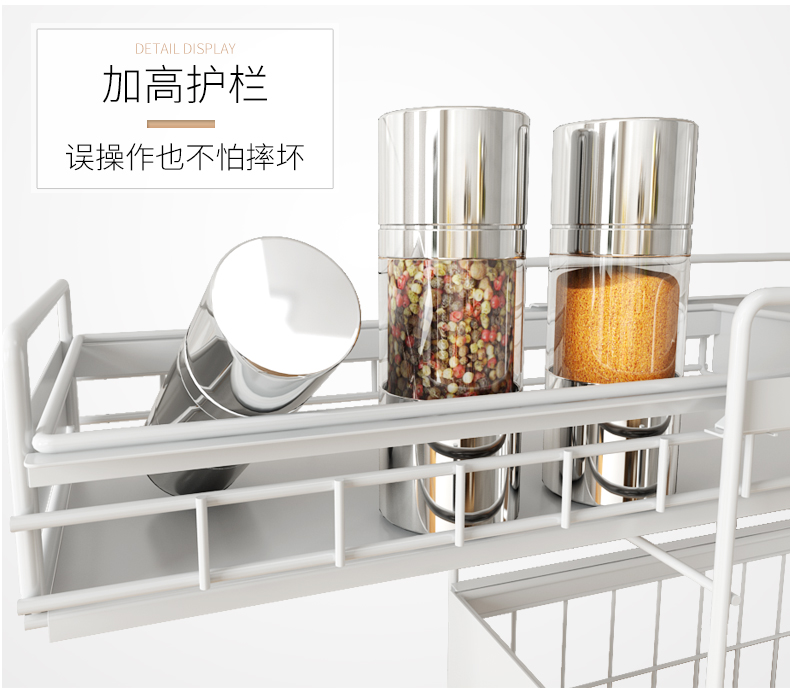 Kitchen Cabinet Sink Rack Floor-Type Drawable Push-Pull Bathroom Supplies Multi-Layer Storage Organizing Shelf