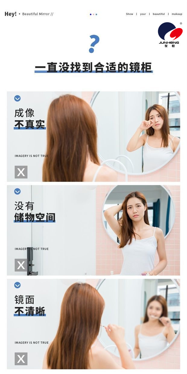 Internet Celebrity Bathroom Mirror Cabinet Bathroom Mirror Punch-Free Toilet Bathroom Bathroom Bathroom Washstand with Shelf Wall-Mounted