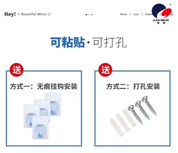 Internet Celebrity Bathroom Mirror Cabinet Bathroom Mirror Punch-Free Toilet Bathroom Bathroom Bathroom Washstand with Shelf Wall-Mounted