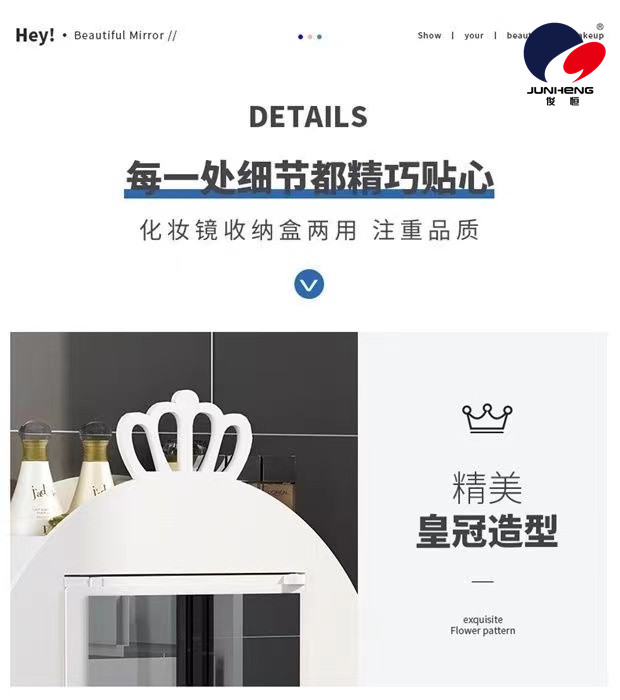 Internet Celebrity Bathroom Mirror Cabinet Bathroom Mirror Punch-Free Toilet Bathroom Bathroom Bathroom Washstand with Shelf Wall-Mounted