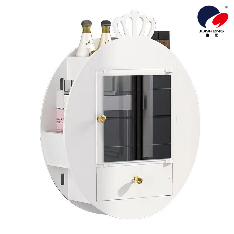 Internet Celebrity Bathroom Mirror Cabinet Bathroom Mirror Punch-Free Toilet Bathroom Bathroom Bathroom Washstand with Shelf Wall-Mounted