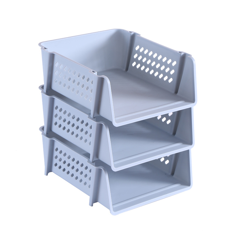 Office Desktop A4 File Box Home Bathroom Bathroom Storage Rack Stackable Layered Plastic File Shelf