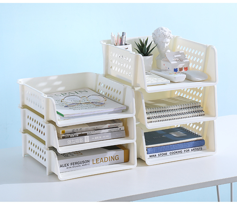 Office Desktop A4 File Box Home Bathroom Bathroom Storage Rack Stackable Layered Plastic File Shelf Office Desktop A4 File Box Home Bathroom Bathroom Storage Rack Stackable Layered Plastic File Shelf