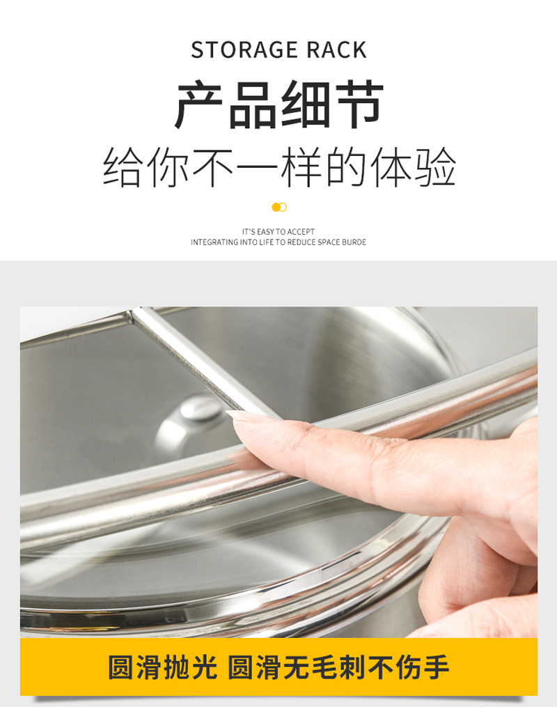 Kitchen Shelf Floor Multi-Layer Stainless Steel Triangle Storage Rack Pot Rack Bathroom Household Washbasin Stand Factory Direct Supply