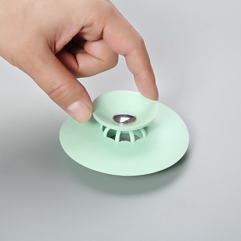 Toilet UFO Push-Type Bounce Floor Drain Cover Deodorant Wash Basin Filter Floor Drain Water Plug