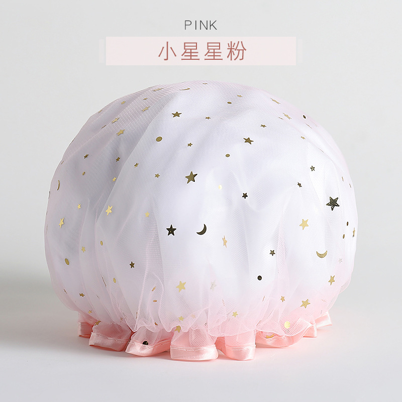 Cartoon Waterproof Shower Cap for Women Adult DoubleLayer Printing Bath Cute Satin Beauty Cap Shampoo Cap Shower Cap Cartoon Waterproof Shower Cap for Women Adult DoubleLayer Printing Bath Cute Satin Beauty Cap Shampoo Cap Shower Cap