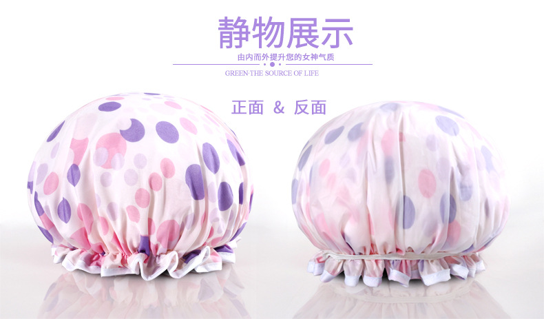 Cartoon Waterproof Shower Cap for Women Adult DoubleLayer Printing Bath Cute Satin Beauty Cap Shampoo Cap Shower Cap Cartoon Waterproof Shower Cap for Women Adult DoubleLayer Printing Bath Cute Satin Beauty Cap Shampoo Cap Shower Cap