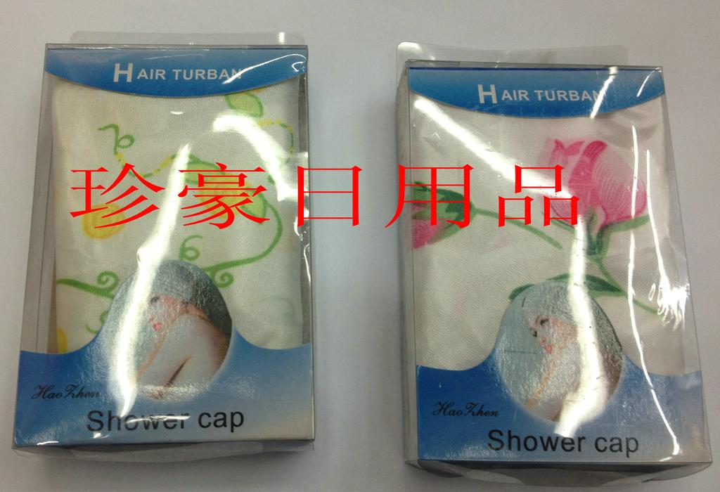 Satin shower cap set cards, printing, shower CAP, waterproof shower Cap