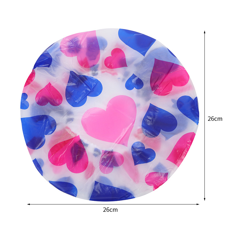 Bath Shower Cap Simple Frosted Translucent Women's Printed Color Adult Bandeau Head Cover Shower Cap