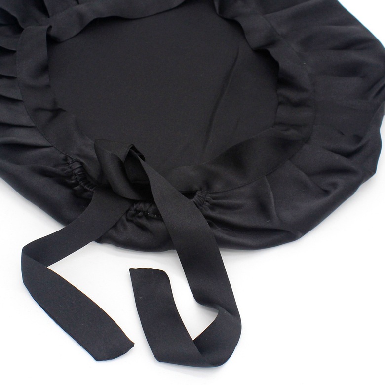 Mulberry Silk Maternity Confinement Household Shower Cap Lace-up Adjustable Women&#039;s Adult Home Long Hair Silk Nightcap