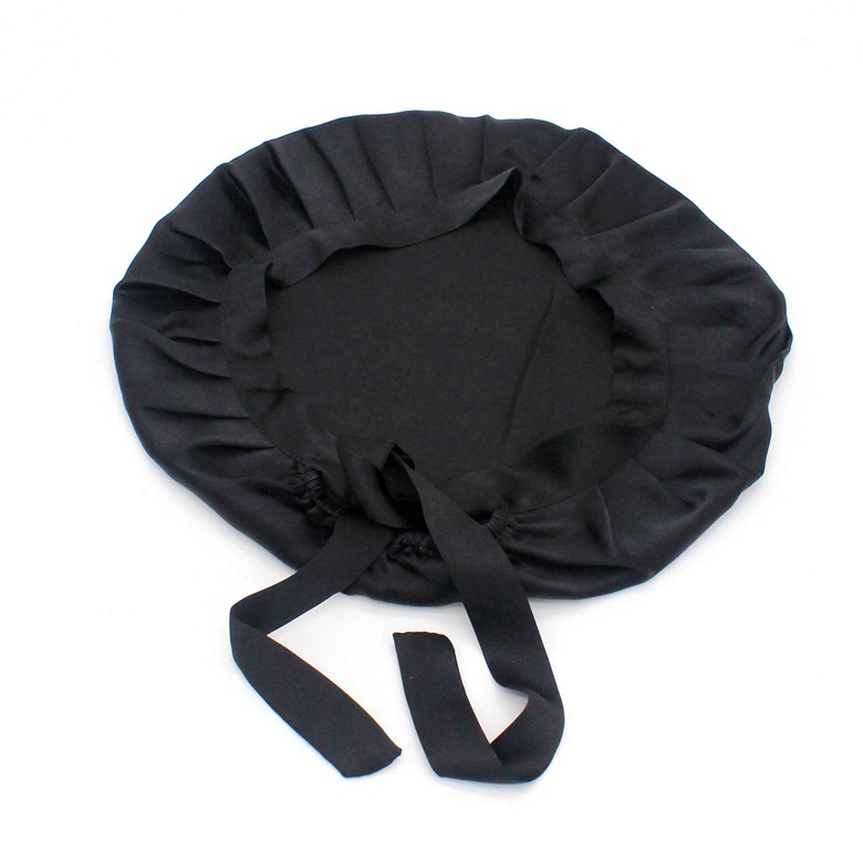 Mulberry Silk Maternity Confinement Household Shower Cap Lace-up Adjustable Women&#039;s Adult Home Long Hair Silk Nightcap