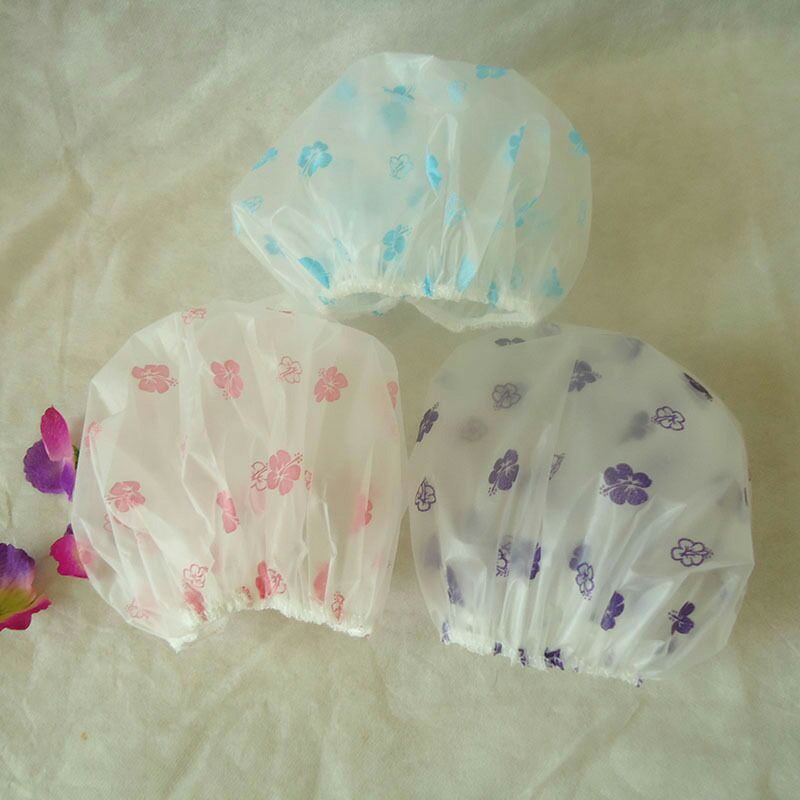 EVA waterproof shower cap color environmental protection hotel household shower cap thickening can be reused EVA waterproof shower cap color environmental protection hotel household shower cap thickening can be reused