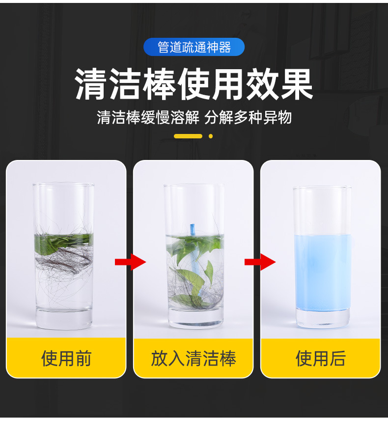 Pipe Cleaning Rod Universal Sewer Scraping Wand Household Water Pipe Floor Drain Strong Decontamination Cleaning Deodorant Stick Artifact Pipe Cleaning Rod Universal Sewer Scraping Wand Household Water Pipe Floor Drain Strong Decontamination Cleaning Deodorant Stick Artifact