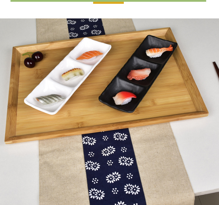Bamboo Wooden Tray Wooden Plate Rectangular Bamboo Tray Wooden Tray Disc Tea Tray Barbecue Snack Cake Wood Dish