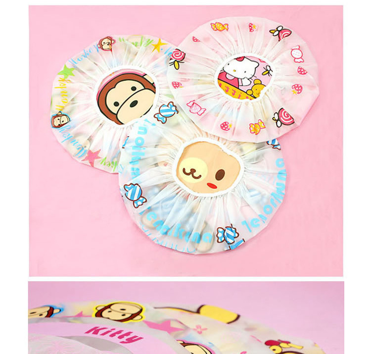 Cute cartoon shower cap Japanese waterproof shower cap shampoo cap anti - lampblack cap Cute cartoon shower cap Japanese waterproof shower cap shampoo cap anti - lampblack cap