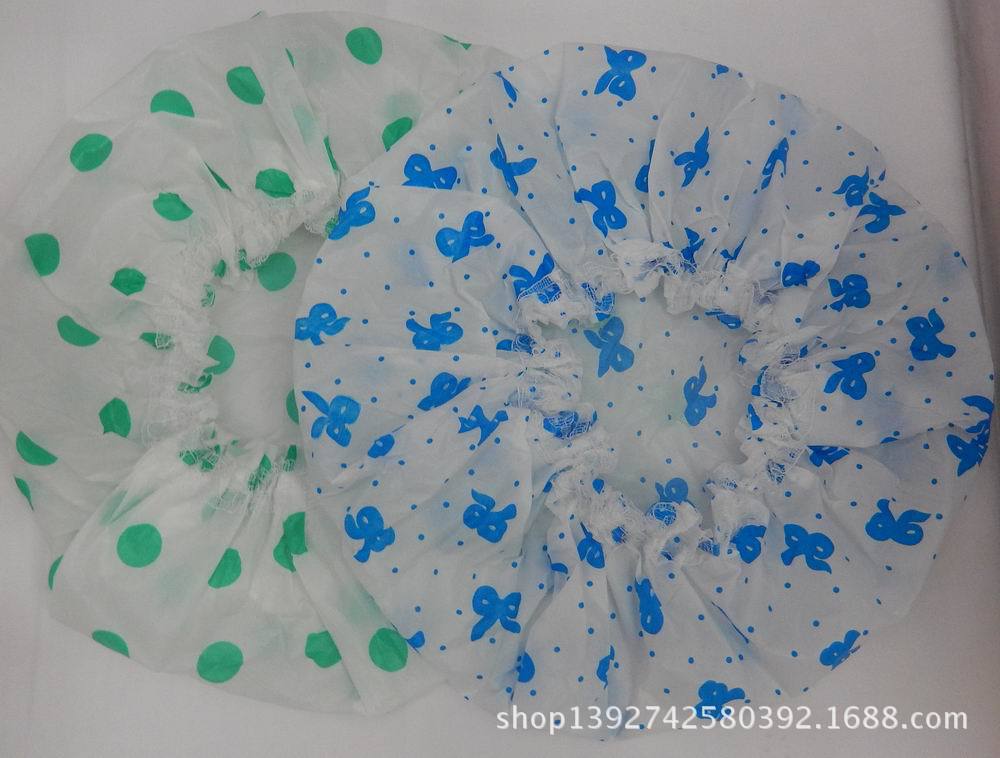 Small Fresh Shower Cap / double shower cap / thick cap