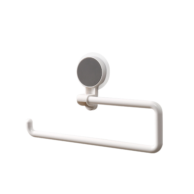 Kitchen Towel Rack Storage Rack Punch-Free Invisible Bathroom Towel Tissue Roll Stand Plastic Wrap Rack Storage Rack