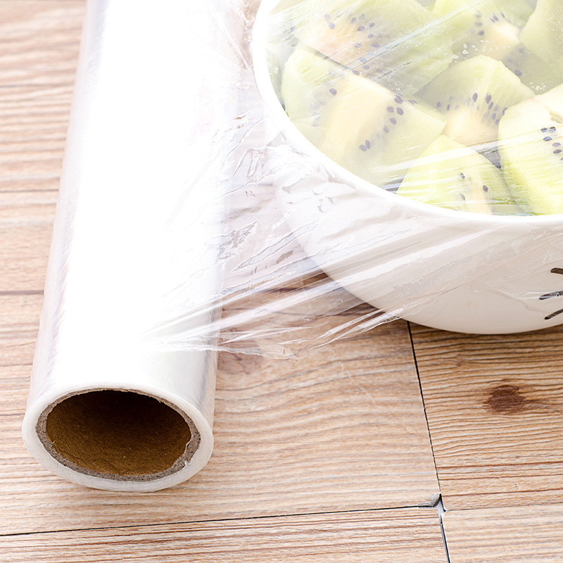 Manufacturers direct PE material food grade plastic wrap low temperature colorless transparent special thickening plastic wrap wholesale