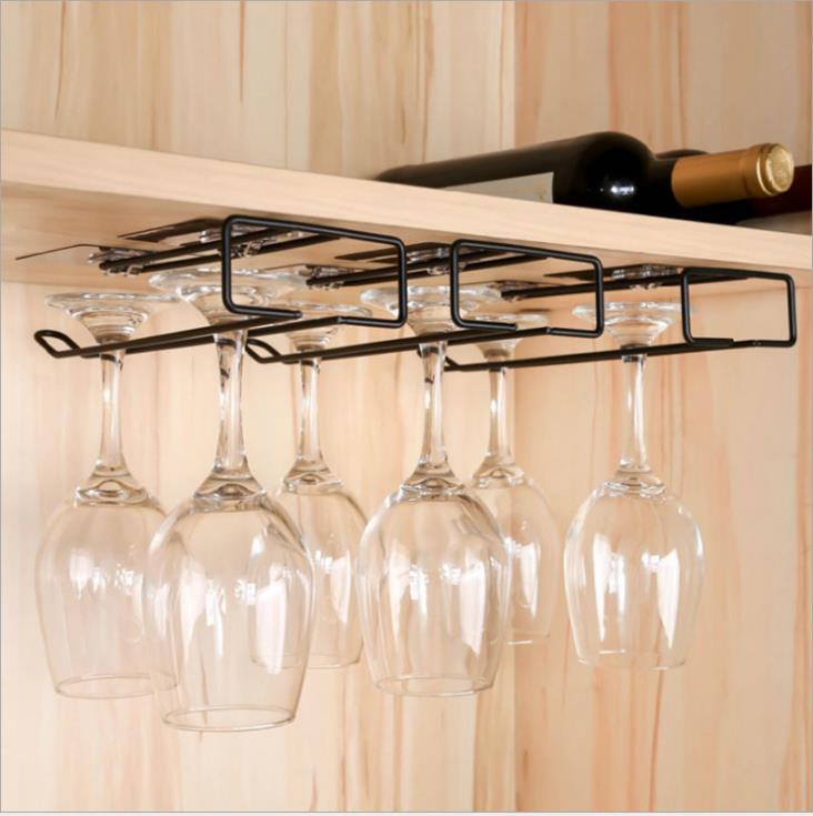 Household Goblet Rack Wine Glass Upside down Hanging Rack Plastic Wrap Storage Rack