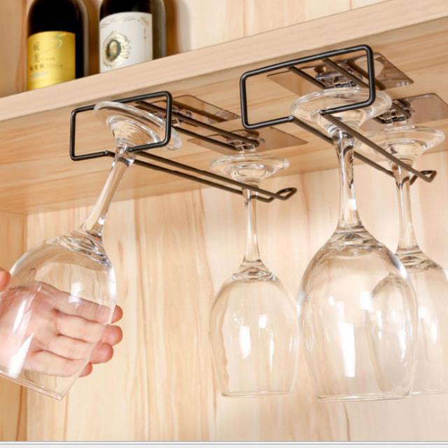 Household Goblet Rack Wine Glass Upside down Hanging Rack Plastic Wrap Storage Rack