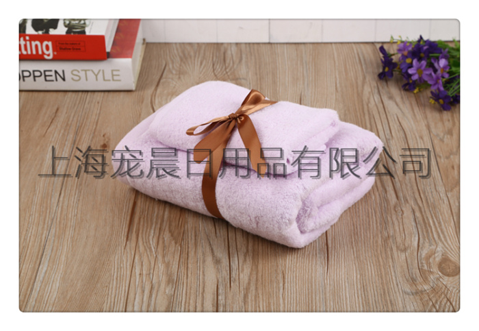 Solid Color 1 plus 1 with Bath Towel Towel Set Pure Cotton Strong Absorbent Solid Color 1 plus 1 with Bath Towel Towel Set Pure Cotton Strong Absorbent