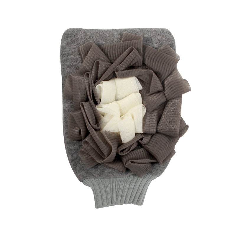 Factory Direct Supply Bath Towel Thick Mud Rubbing Scrubbing Gray Double-Sided Bath Bath Towel Adult Rubbing Back Bath Gloves