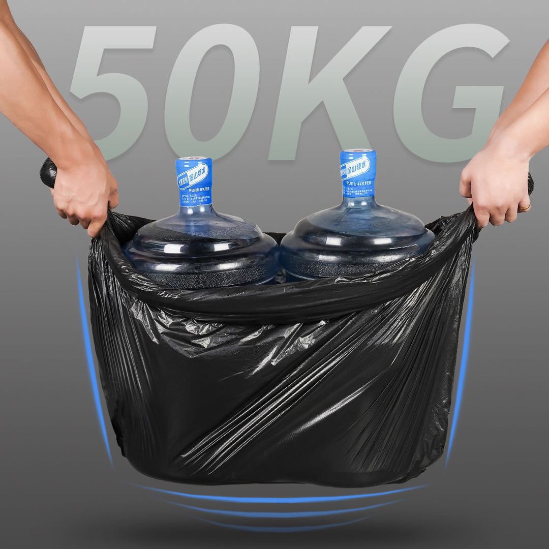 Black Thickened Disposable Large Plastic Bag Hotel Kitchen Property Commercial Oversized Garbage Bag Large Wholesale