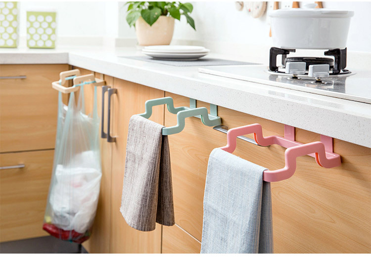 Kitchen Hanging Cabinet Door Trash Rack Door Back Garbage Bag Storage Rack Plastic Bag Rack Trash Can Holder